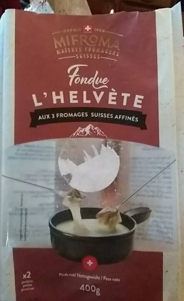 Fondue L'Helvète aux 3 fromages suisses affinés