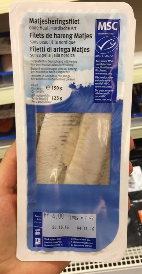 Msc Filets de hareng Matjes