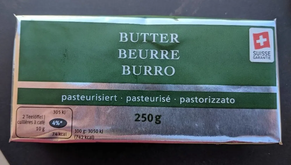 Beurre - pasteurisé