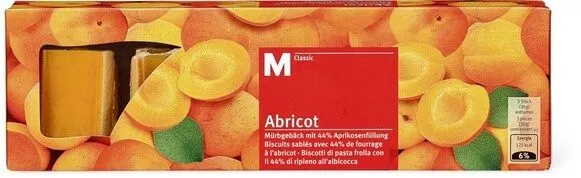 Biscuits sablés avec fourrage à l'abricot