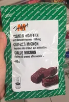 Gaufres mignon fourrées de crème aux noisettes
