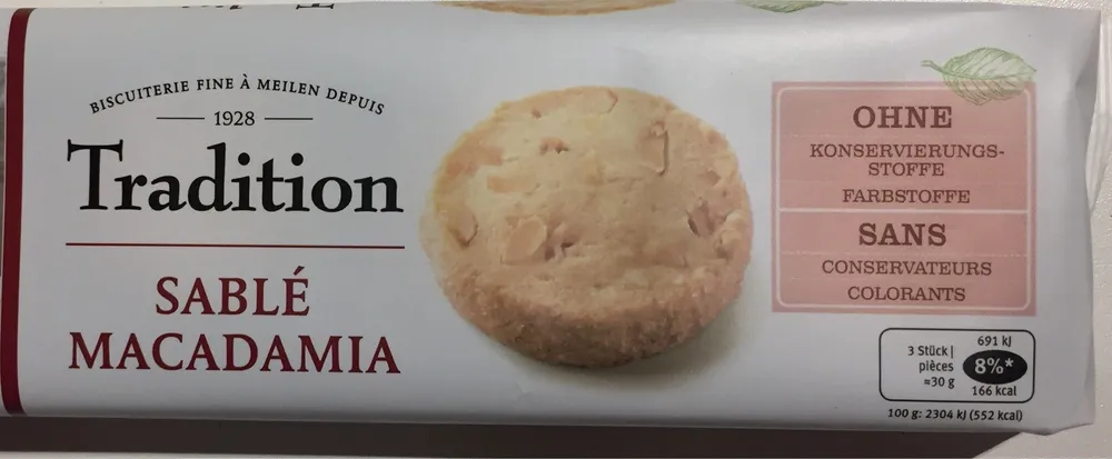 Tradition Sablé macadamia