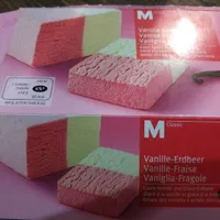 Glace a la vanille et fraise Migros