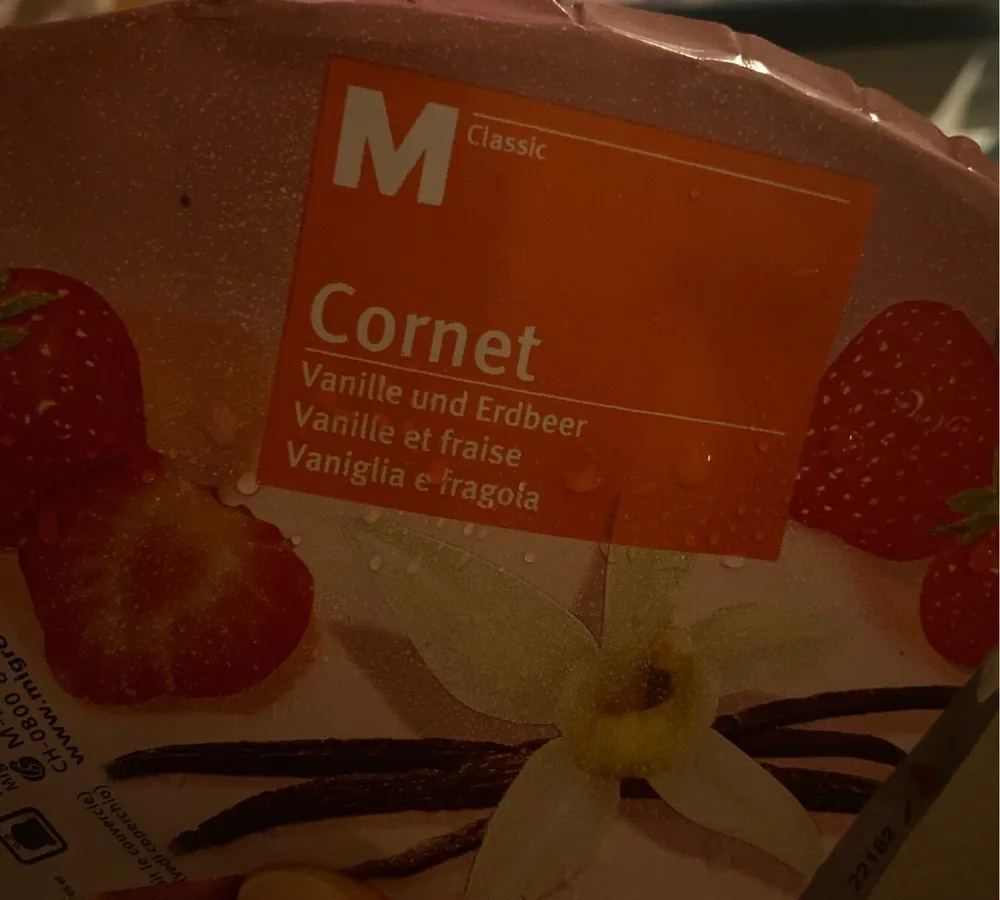 Cornet Vanille et fraise