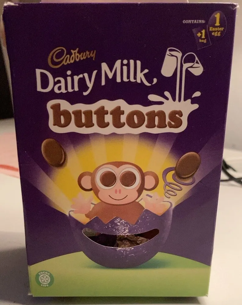 Cadbury dairy milk buttons easter egg