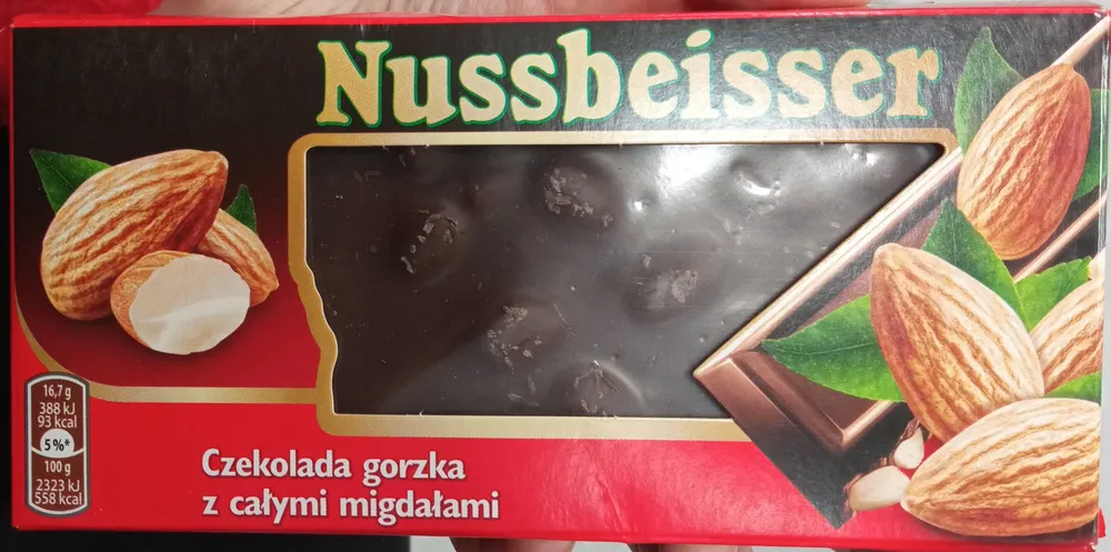 Czekolada gorzka z całymi migdałami