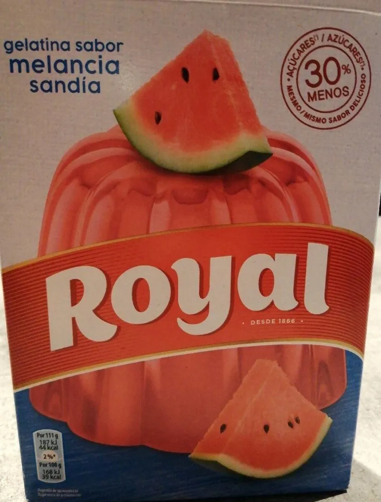 Royal gelatina melancia sandia