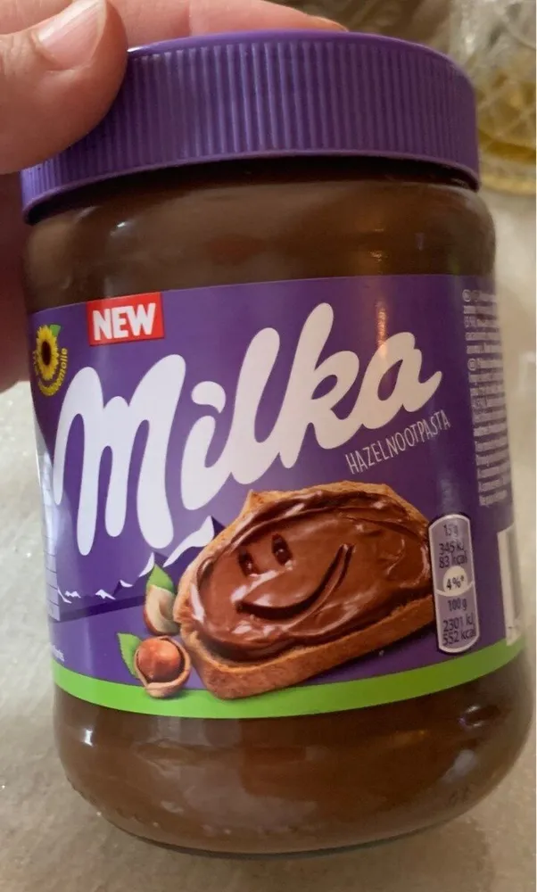 Hazelnut paste with chocolate