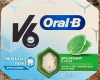 Spearmint chewing gum V6
