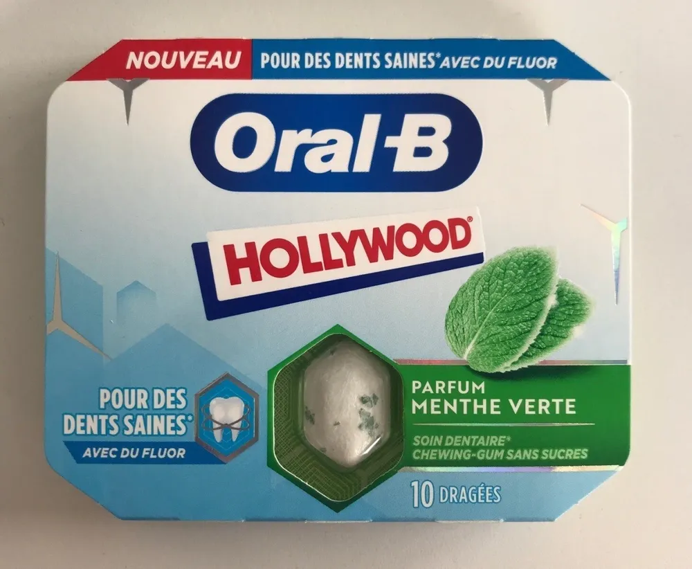 Oral B - Hollywood Chewing gum menthe verte