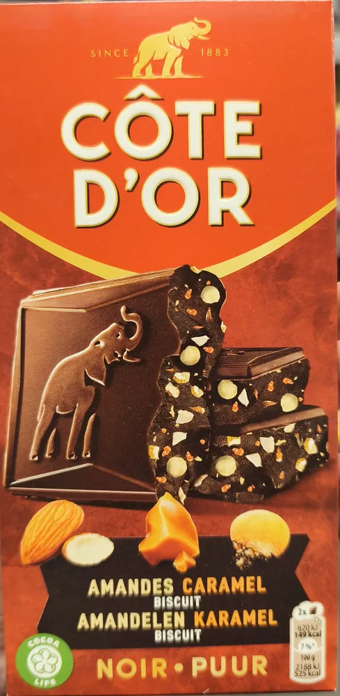 Amande caramel biscuit noir