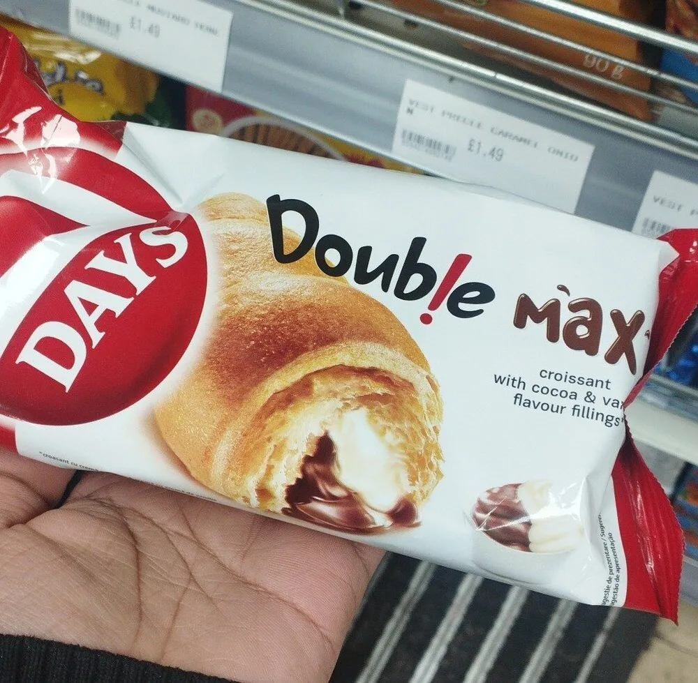 Double Max Croissant with Cocoa & Vanilla Flavour Fillings
