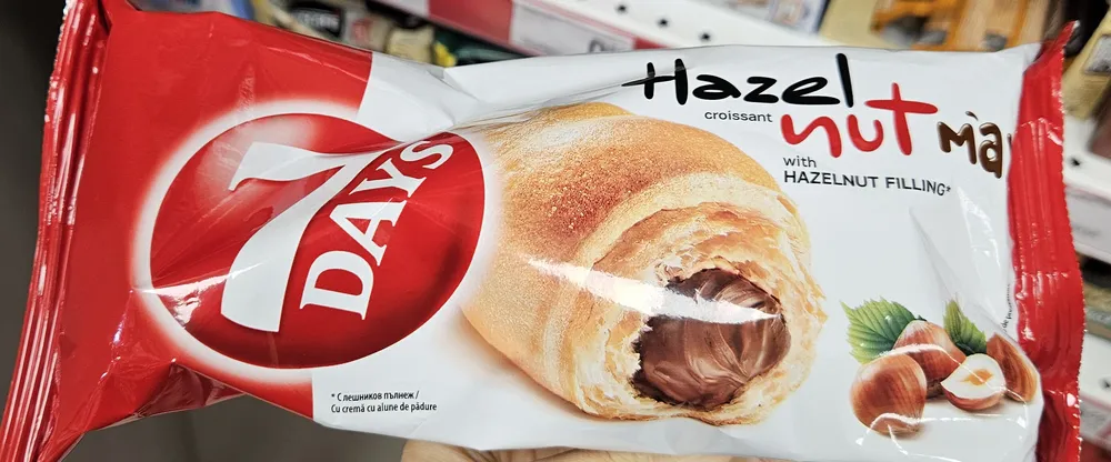 7Days Croissant Hazelnut Max With Hazelnut Filling 92g