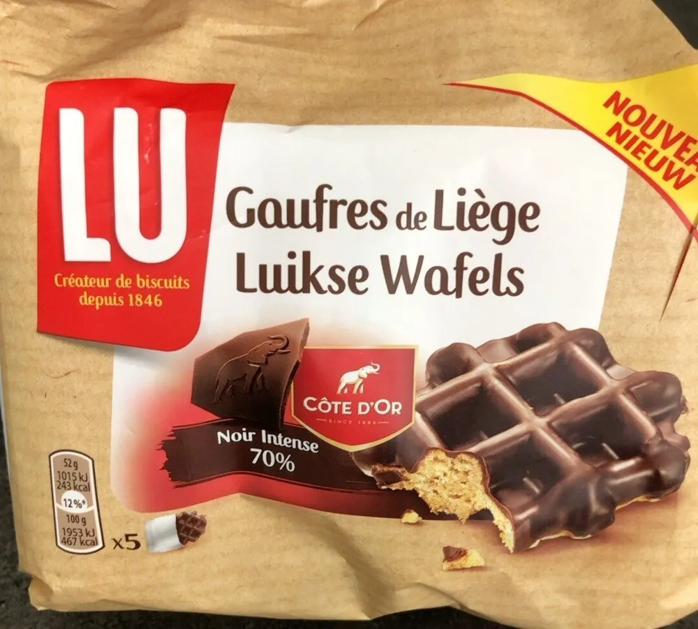 Gaufres de Liège noir intense 70%
