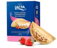 Ovo De Páscoa Branco Recheio Cheesecake De Morango Lacta Tripla Camada Caixa 320g