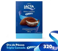 Ovo De Páscoa Ao Leite Recheio Oreo Lacta Tripla Camada Caixa 320g