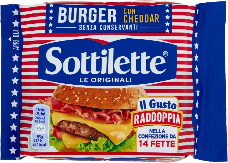 Sottilette con cheddar