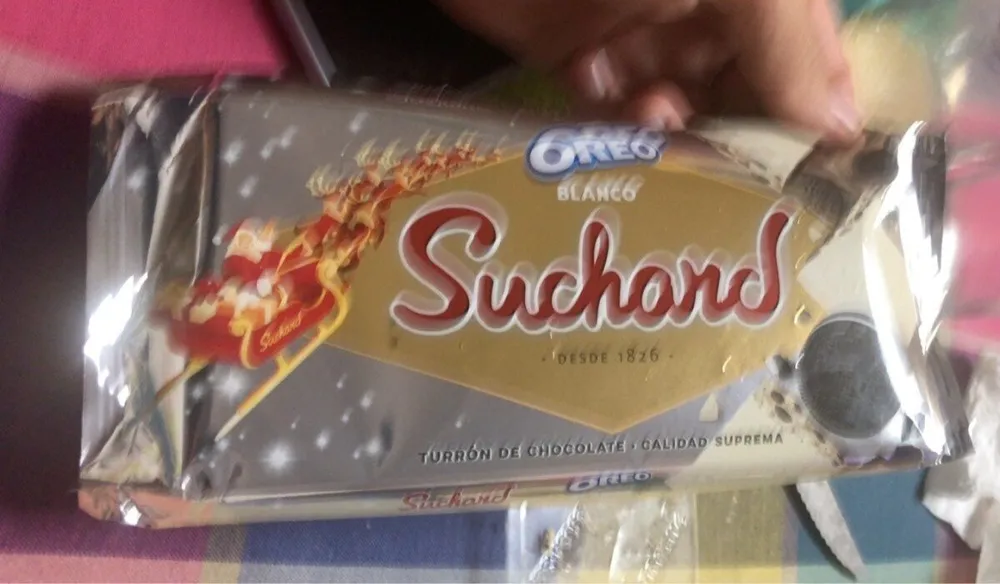 Suchard chocolate blanco con oreo