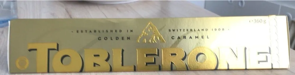 Toblerone Golden Caramel with Honey and Almond Nougat