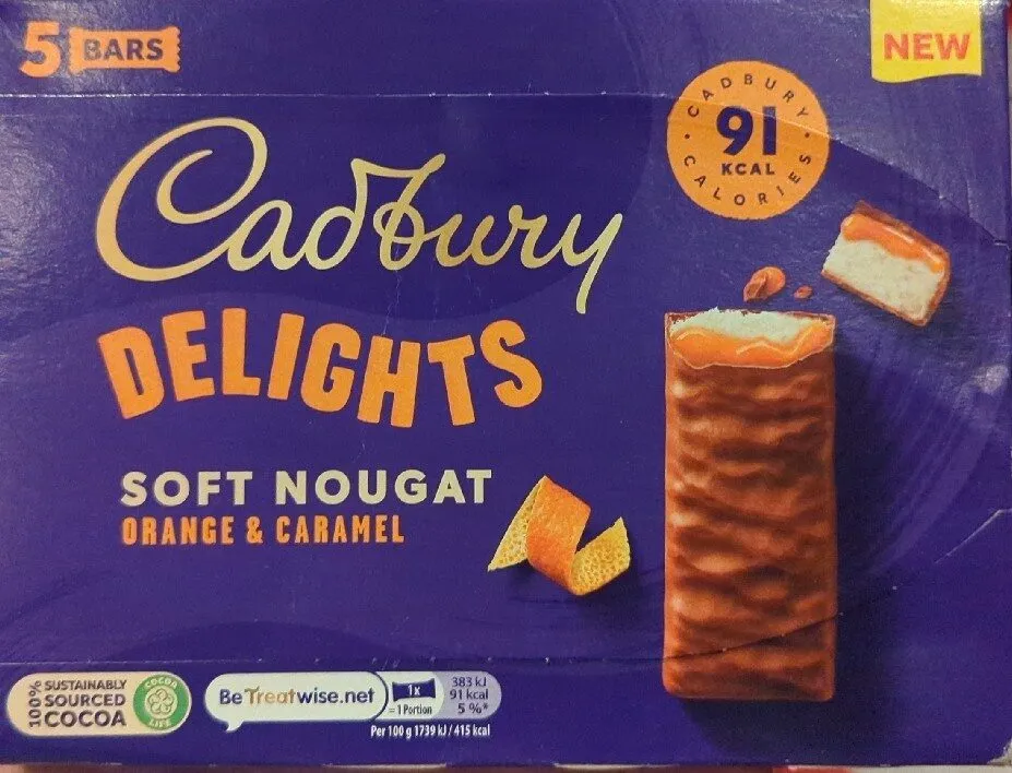 Cadbury delights orange caramel