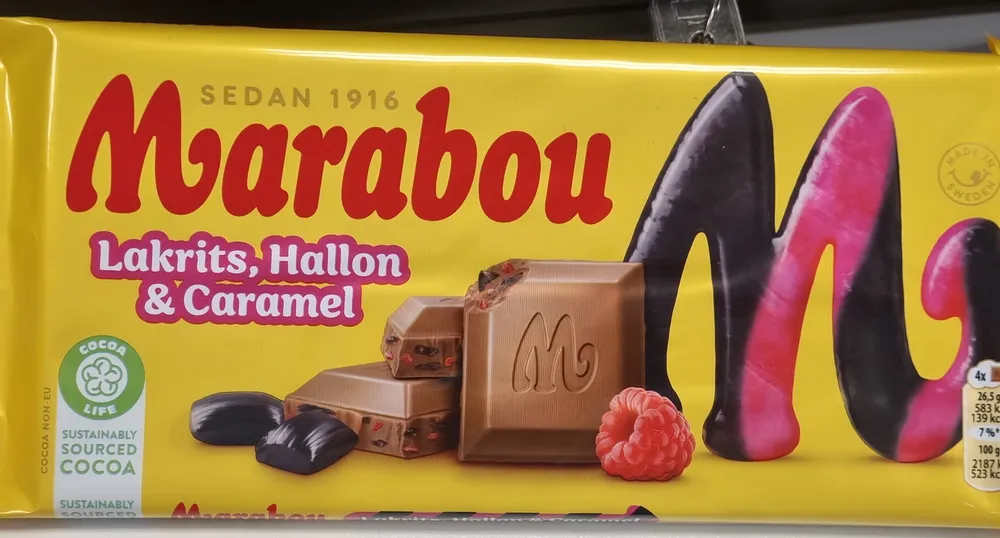 Marabou Lacrits, Hallon & Caramel