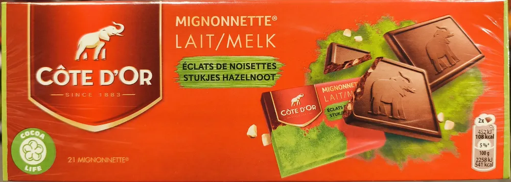 Mignonnette lait éclats de noisettes