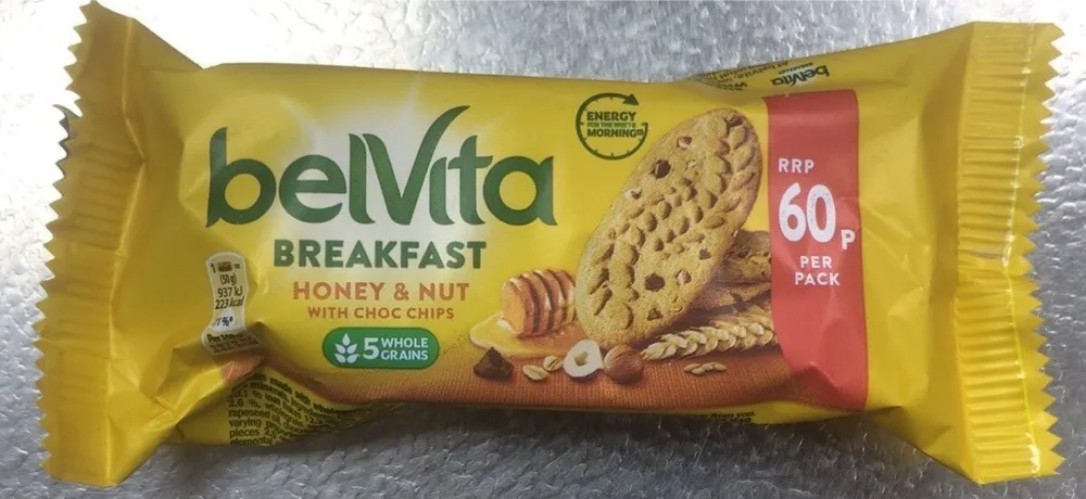 Belvita breakfast honey and nut with choc chip