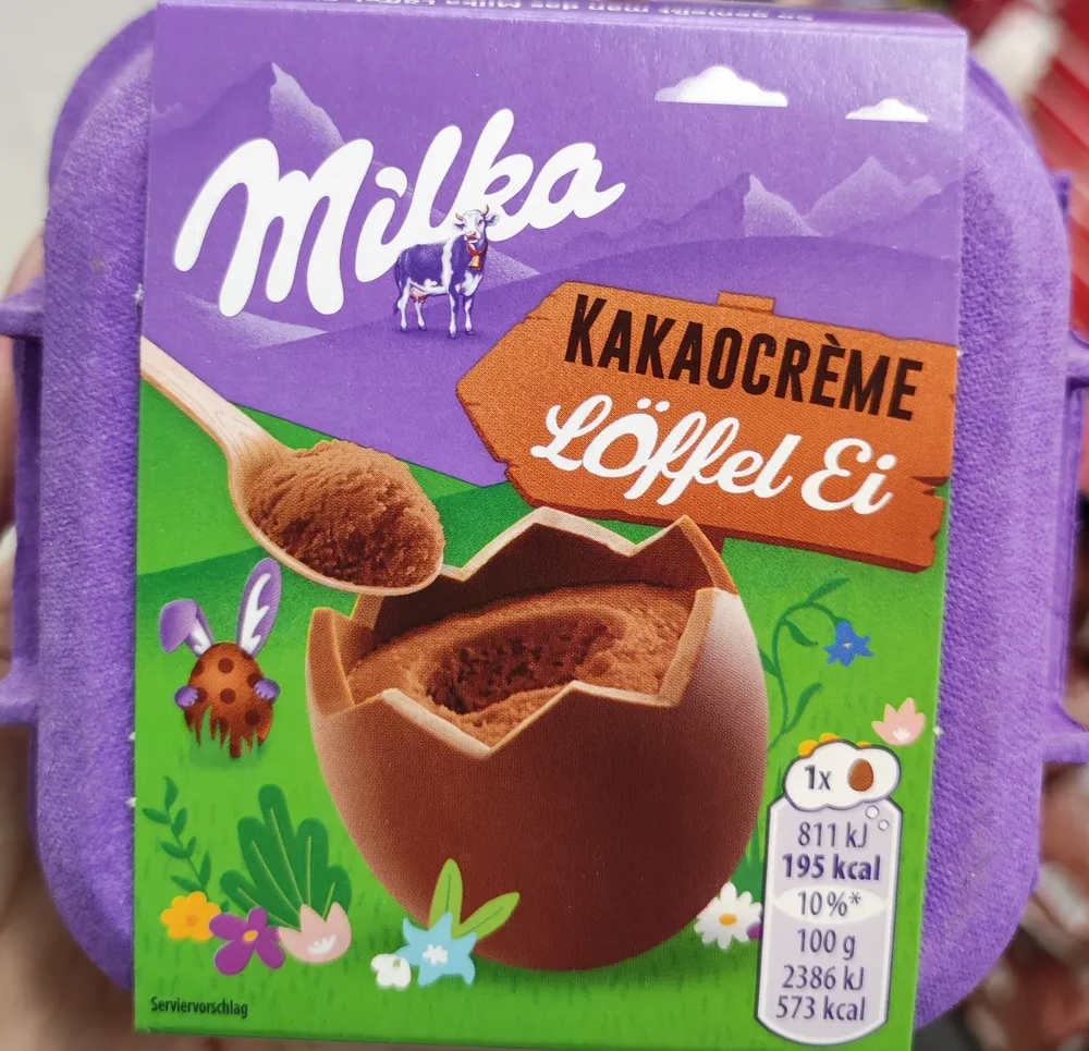Löffel Ei Kakaocrème