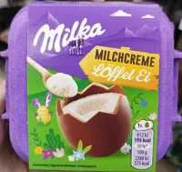 Löffel Ei Milchcrème