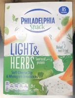 Soft cheese dip & wholegrain breadsticks