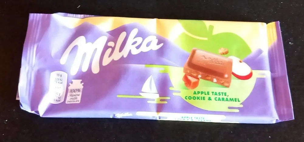 Milka apple tast, cookie & caramel