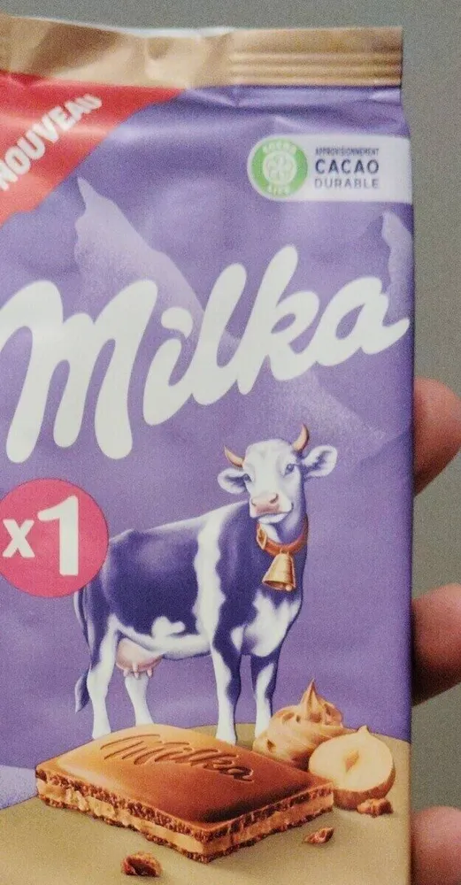 Milka , tendre au noisettes