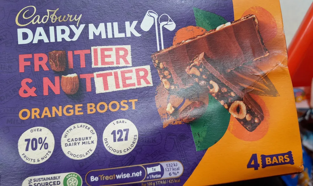Dairy Milk Fruitier & Nuttier Orange Boost
