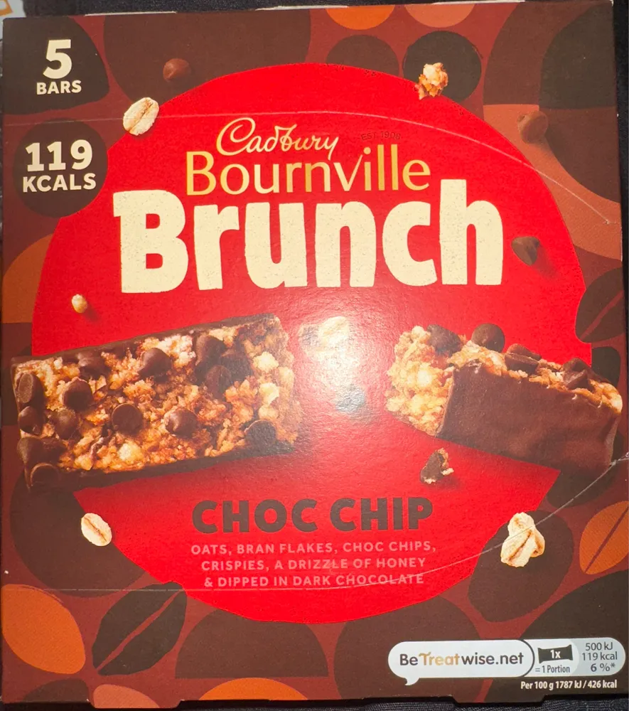 199 10:37 A 942026 Brunch 5 BARS 119 KCALS Cadbury
