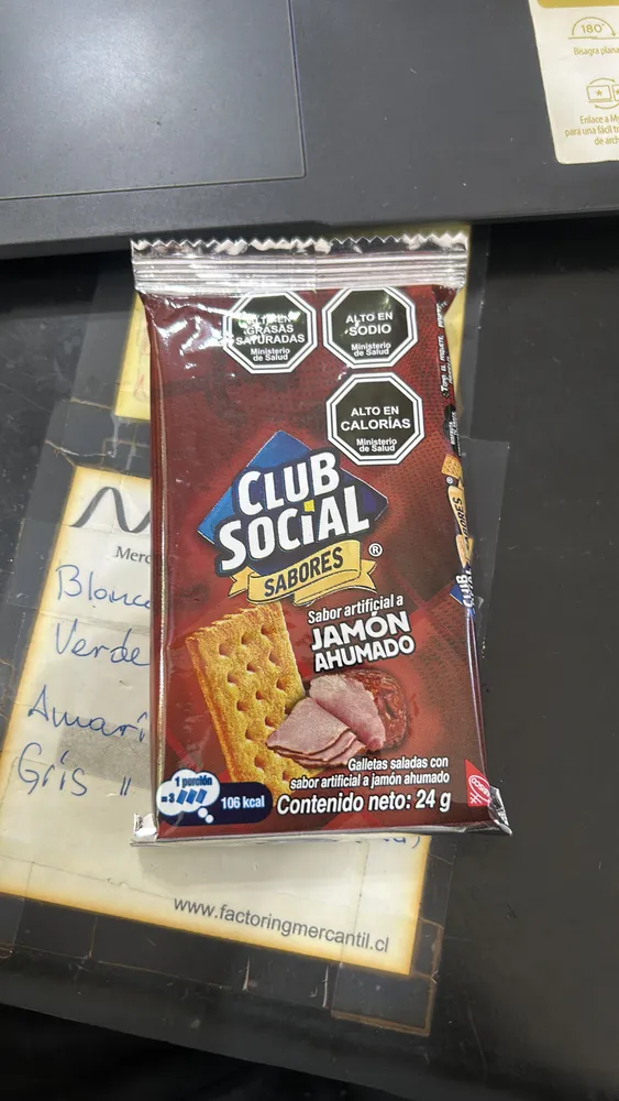 CLUB SOCIAL SABORES Sabor artificial a JAMÓN AHUMADO