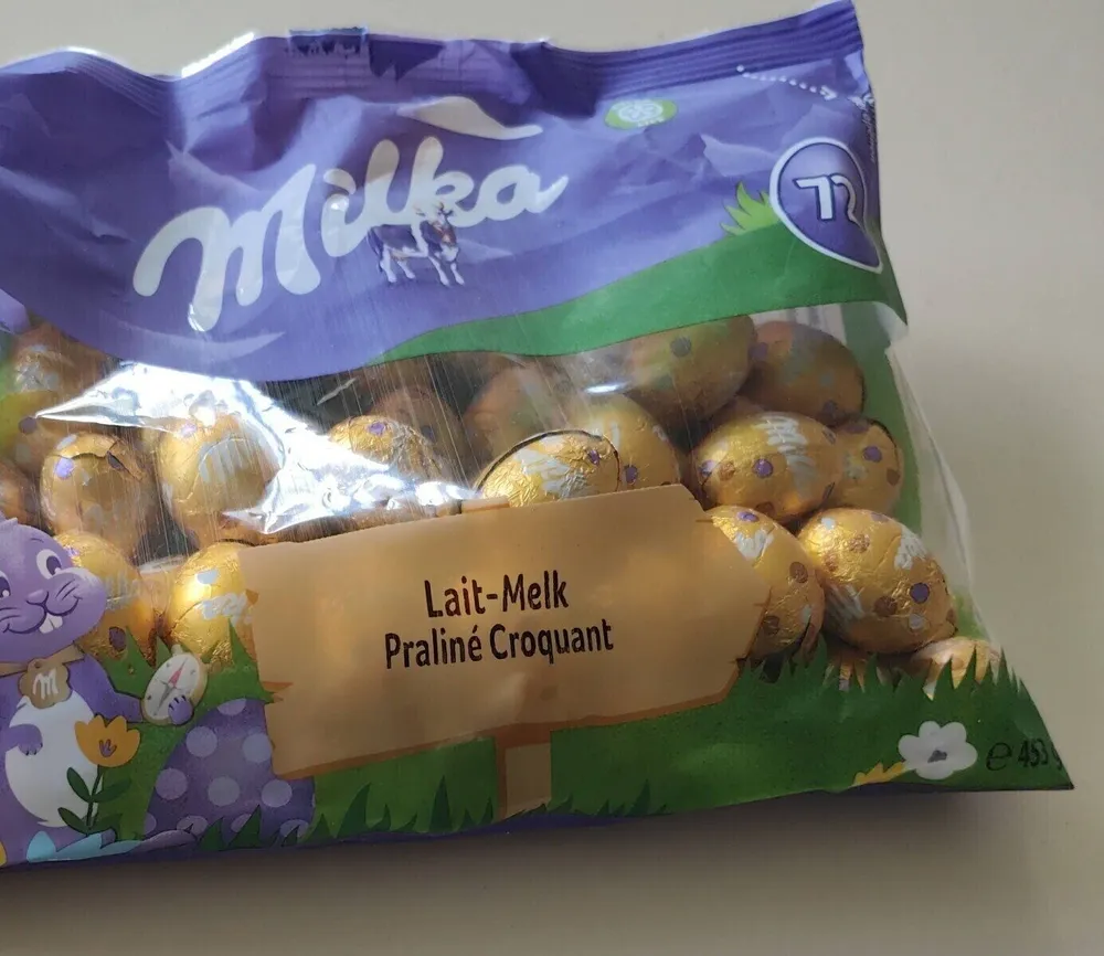 Milka lait praliné croquant