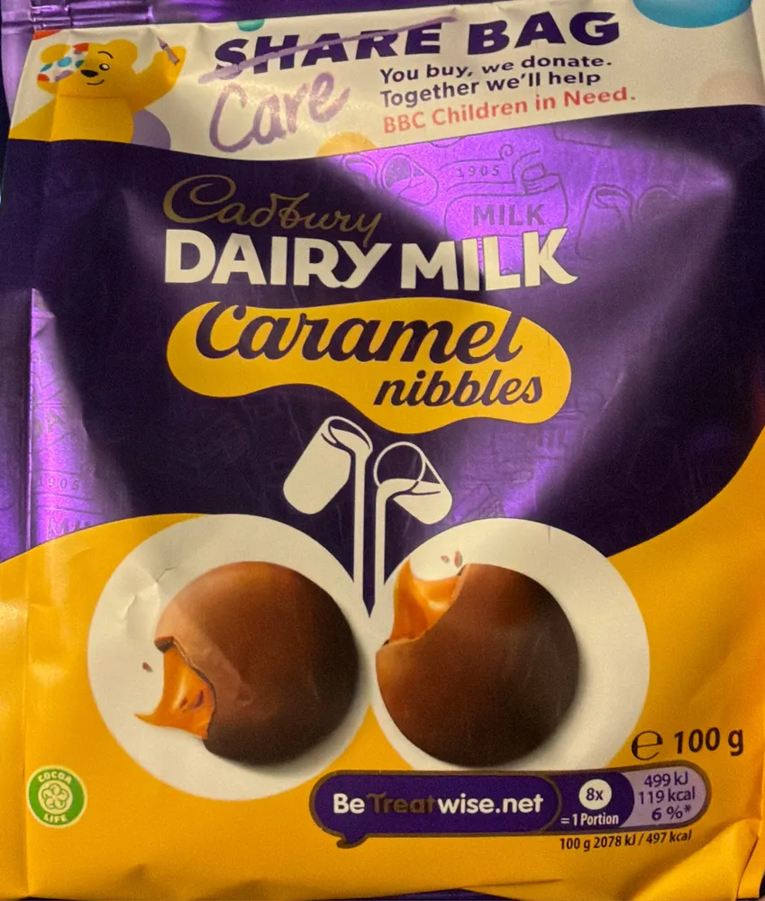 Dairy Milk Caramel nibbles