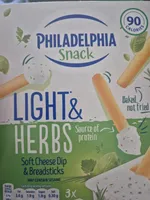 Soft Cheese Dip & Breadsticks Light & Herbs