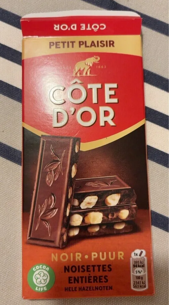 Chocolat Noisettes Entières