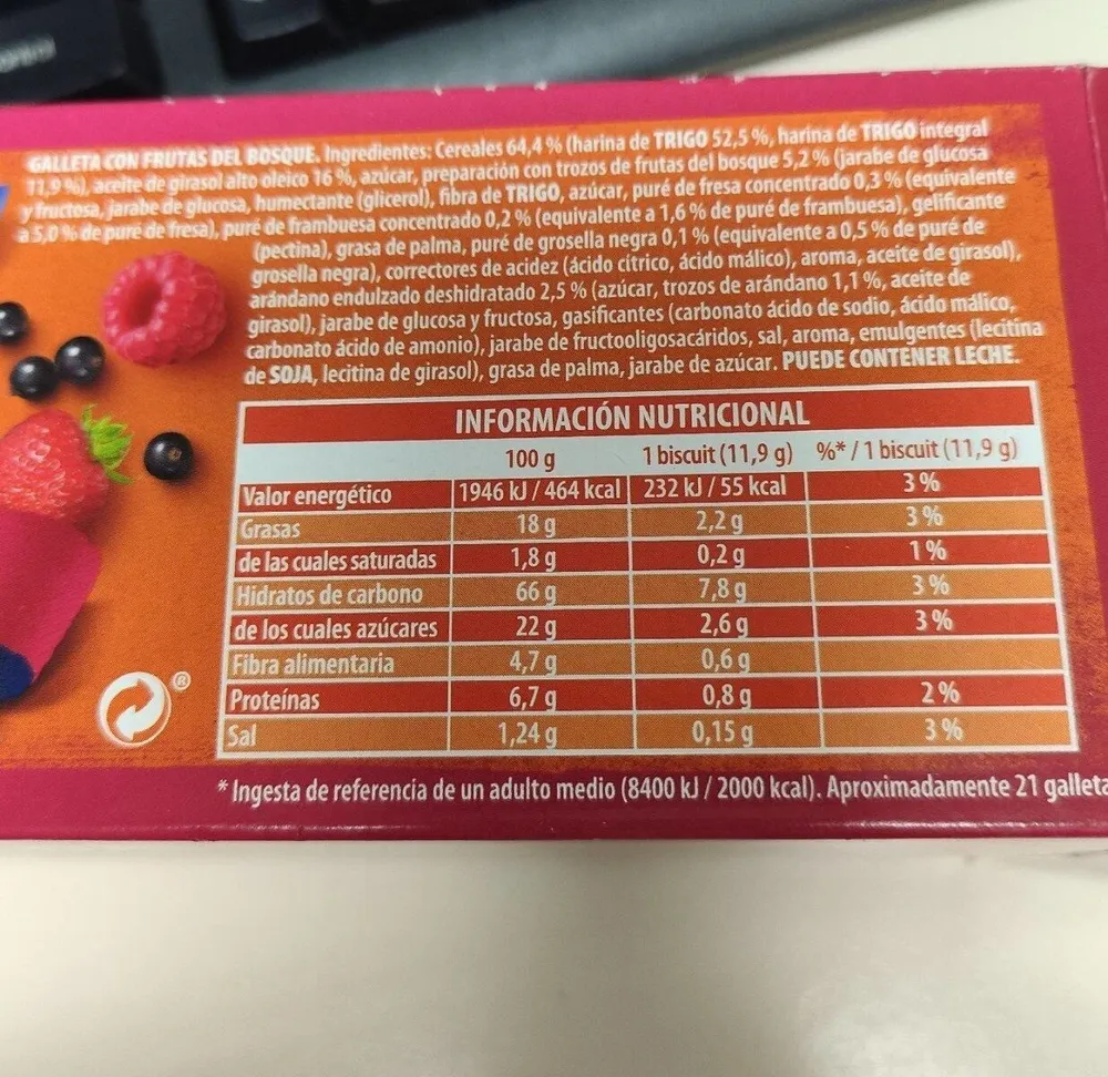 Digestive frutas del bosque