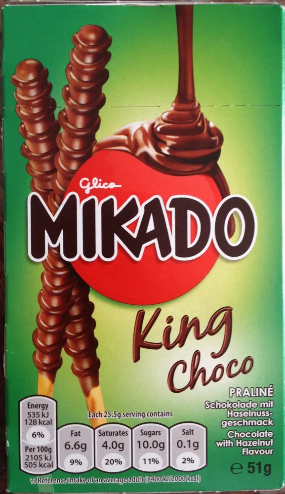 Mikado biscuit sticks praline