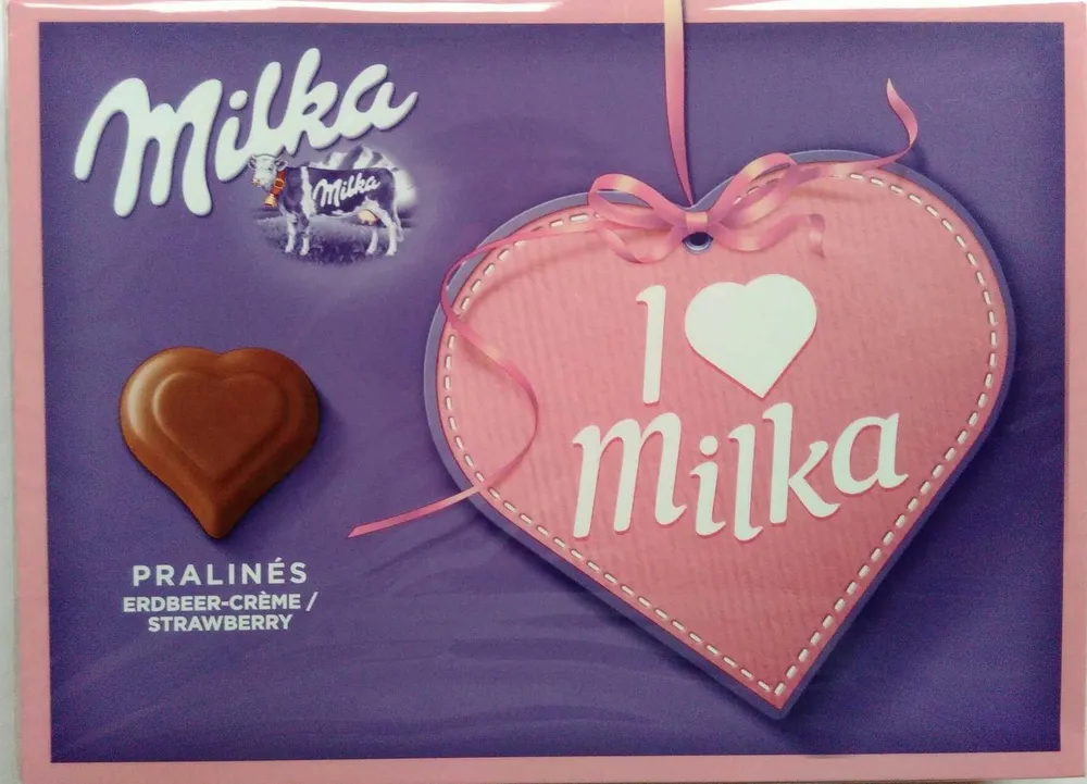 I love Milka Erdbeer-Crème