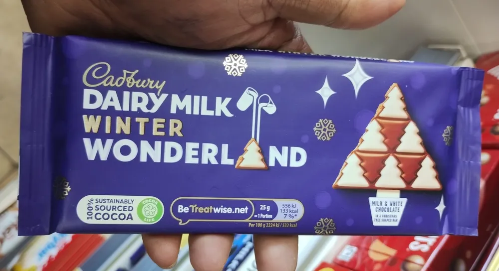 Cadbury dairy milk chocolate bar