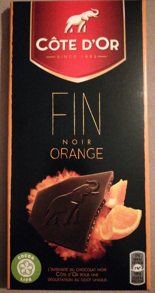 Tablette Dégustation Fin Noir Fin Orange
