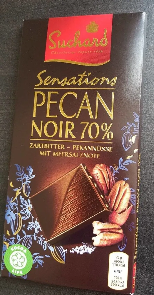 Pecan Noir 70% Schokolade, Edelbitter