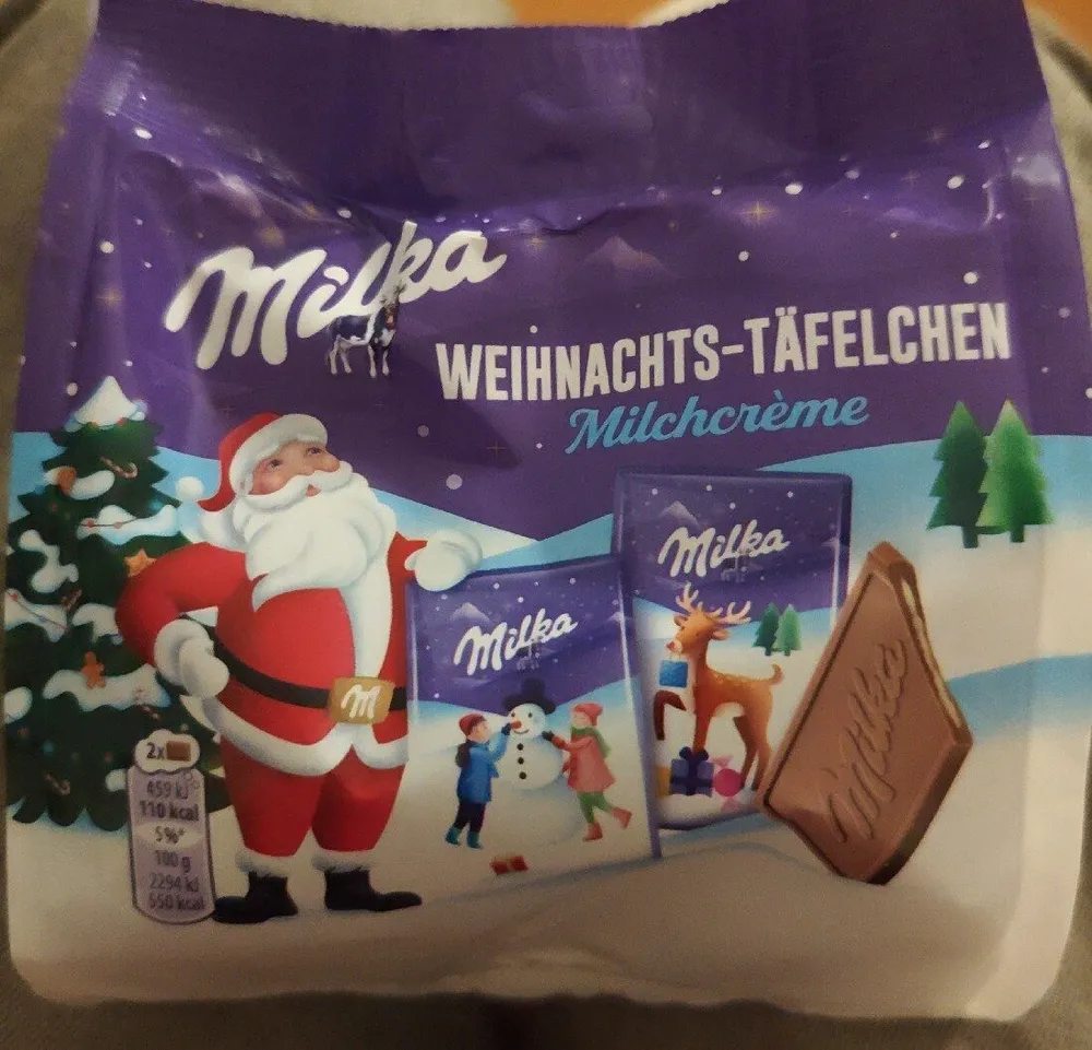 Weihnachts-Täfelchen Milchcrème