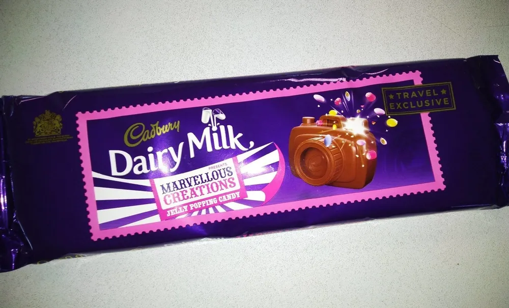 Cadbury dairy milk marvellous creations chocolate tablet jelly popping candy shells