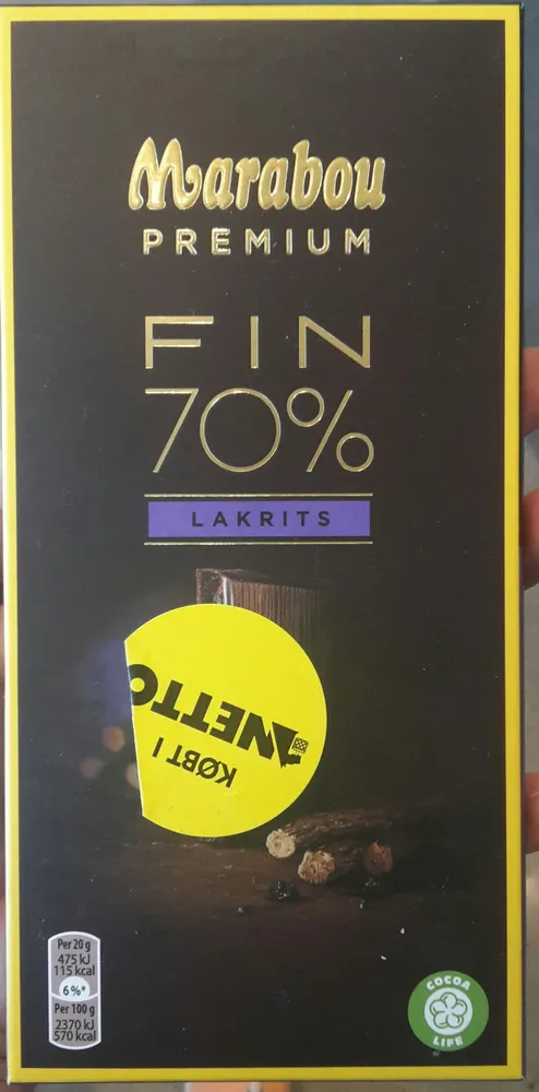 Marabou premium fin 70%