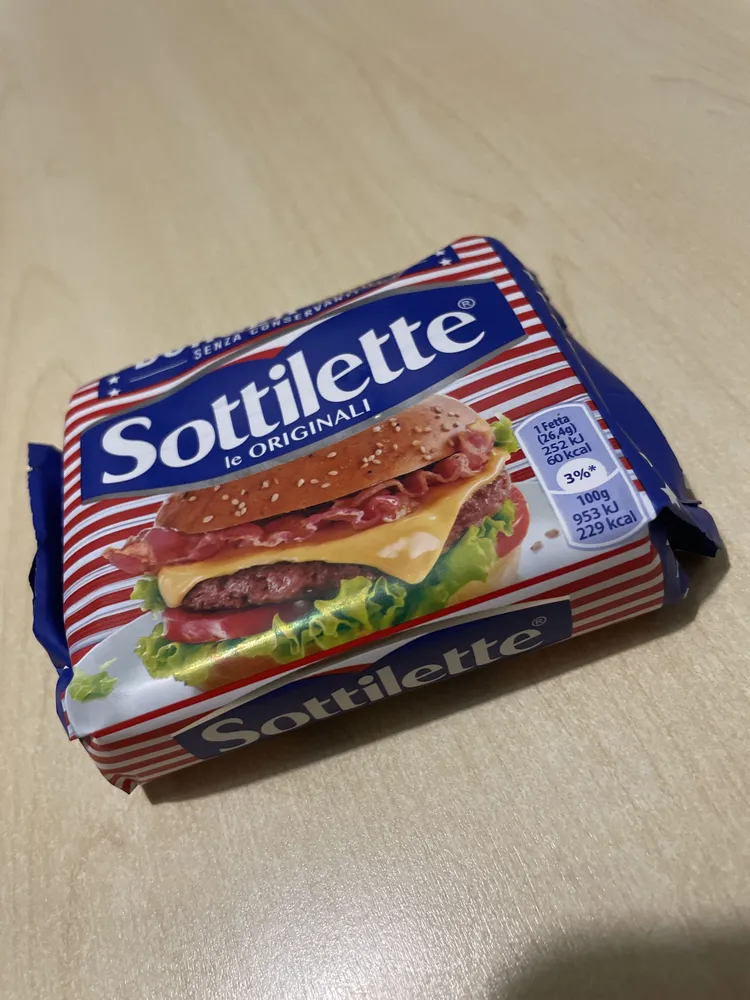 Sottilette Burger con Cheddar