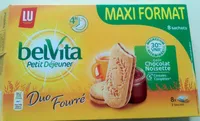 BelVita Petit Déjeuner Duo Fourré goût Chocolat Noisette